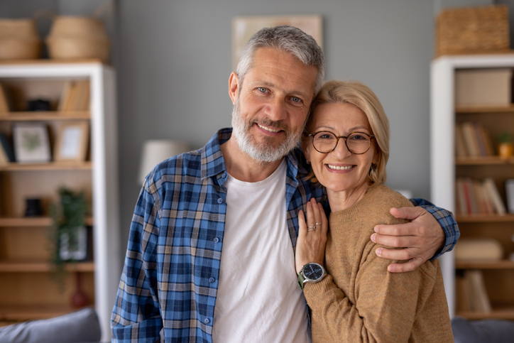 A couple at home together